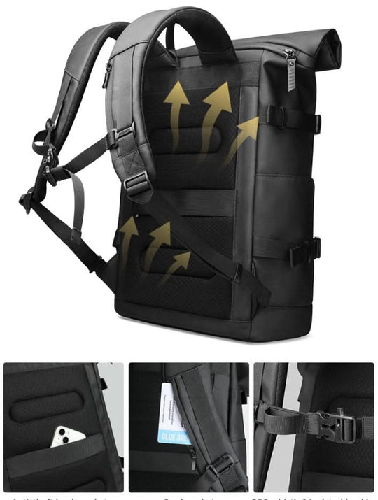 Unisex Uitbreidbare Reisrugzak met Laptopcompartiment 4