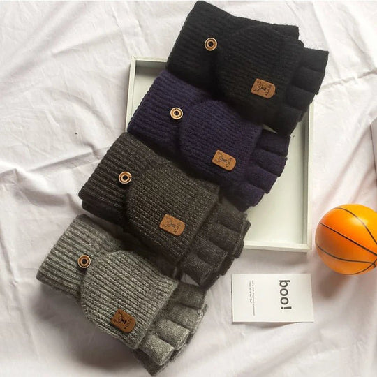 Unisex Winterhandschoenen met Halve Vingers en Touchscreen Functie 4