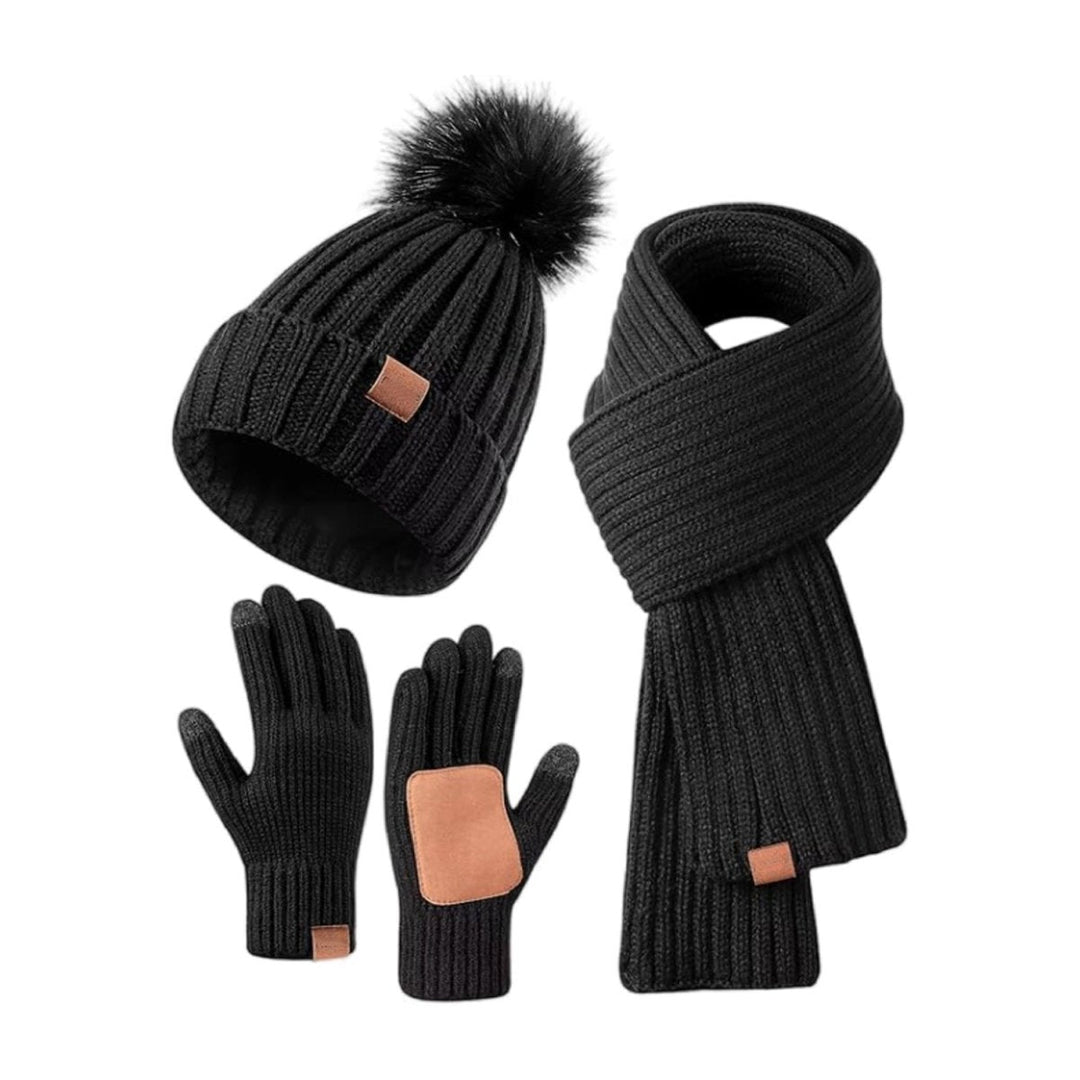 Unisex Winterset 3-in-1 Met Muts Sjaal En Handschoenen 7