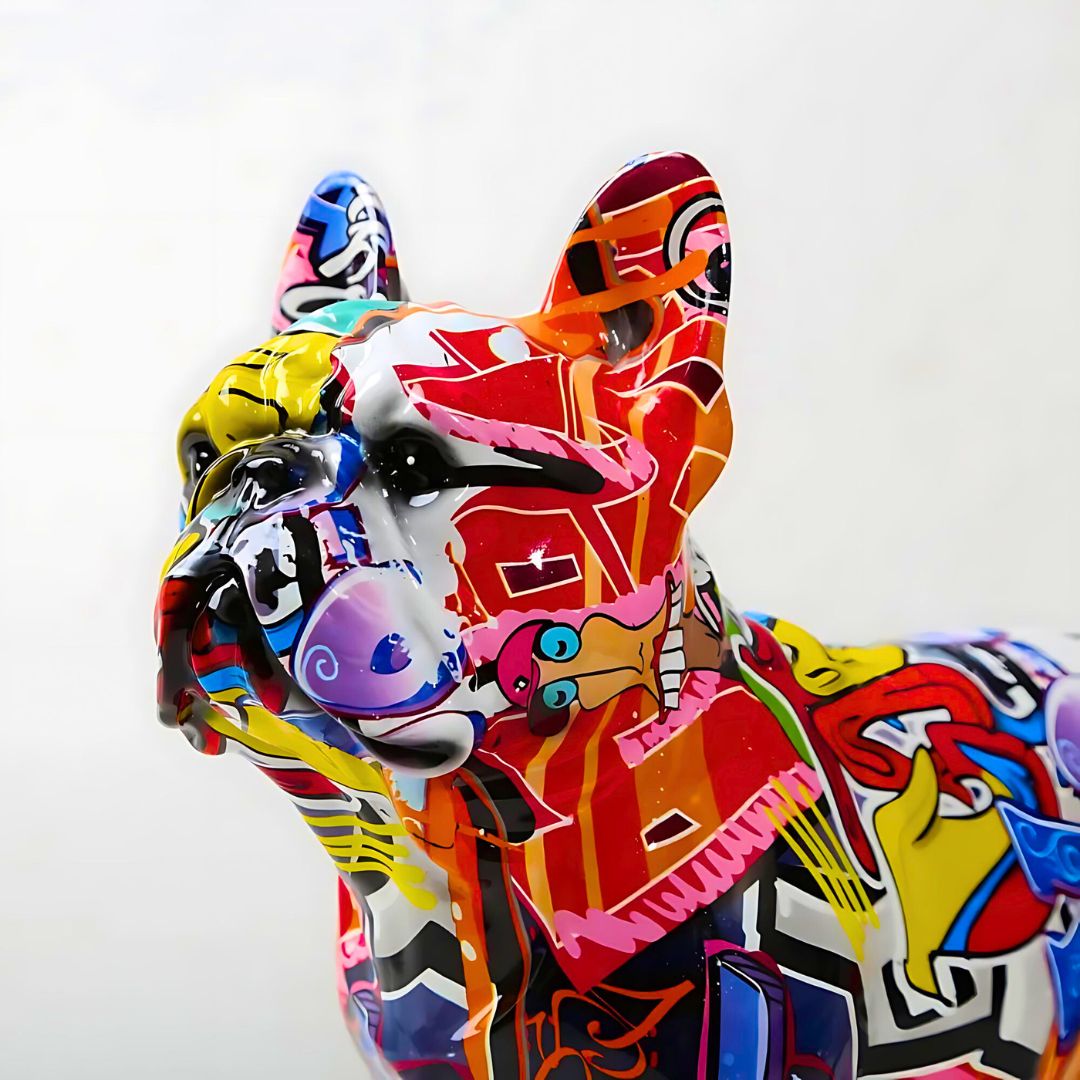 Urban Franse Bulldog Sculptuur Moderne Kunst 3