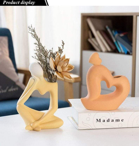 Vaas Denkende Man Uniek Artistiek Decoratief Object 4