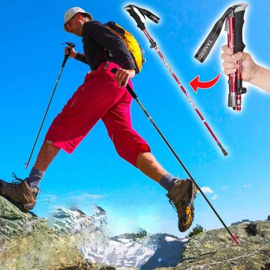 Verstelbare Trekkingstokken Inklapbaar voor Avontuurlijke Wandelaars 1