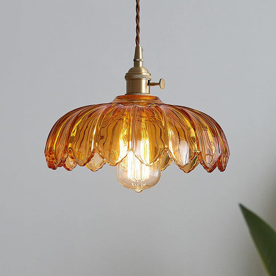 Vintage Bloemen Hanglamp voor Retro en Moderne Interieurs 3