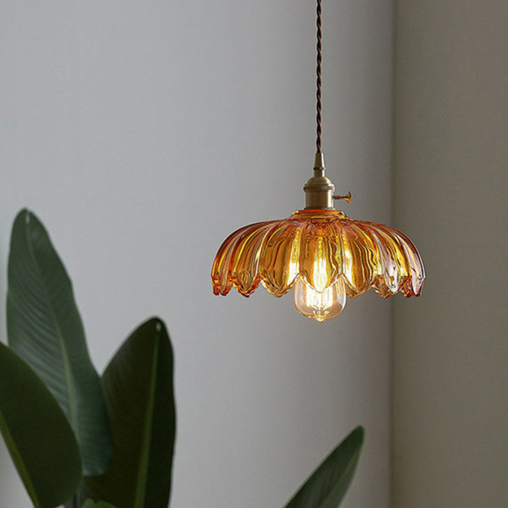 Vintage Bloemen Hanglamp voor Retro en Moderne Interieurs 4