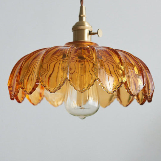 Vintage Bloemen Hanglamp voor Retro en Moderne Interieurs 5