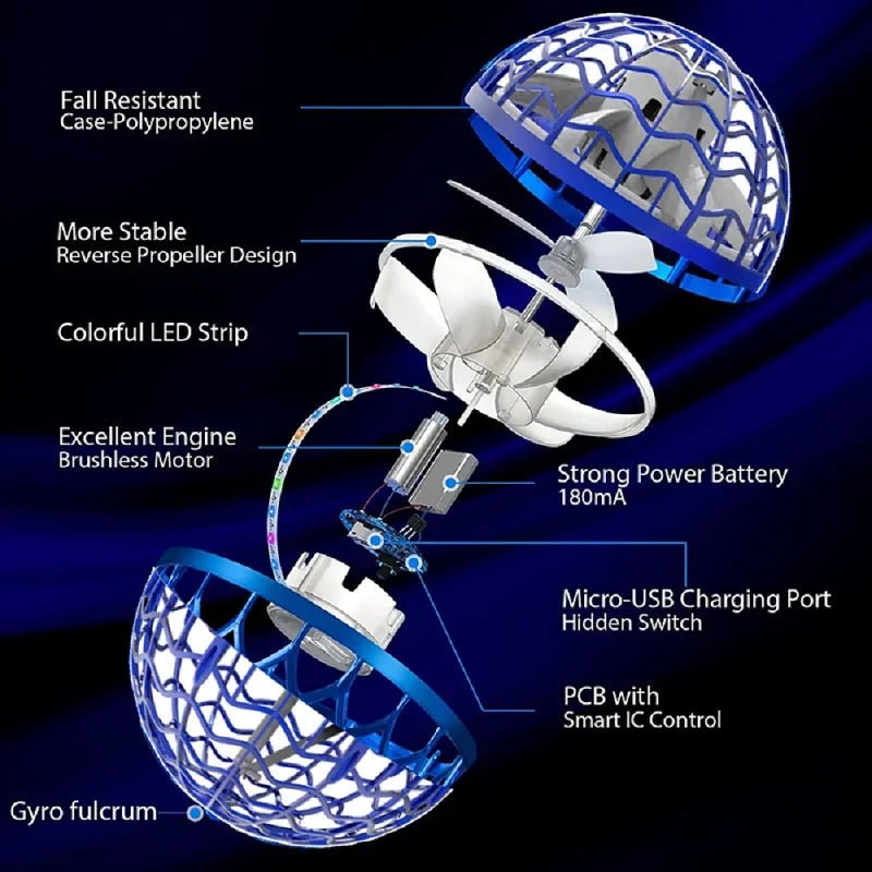 Vliegende Gyroscoop met LED Lichteffecten voor Kinderen en Volwassenen 7
