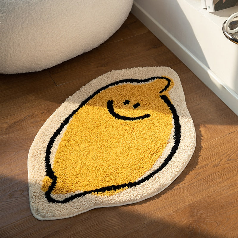 Vloerkleed met Citroendessin voor Badkamer en Interieur 0