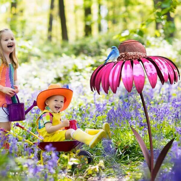 Vogelhuisje Bloemvormig voor Tuin Decoratie 4