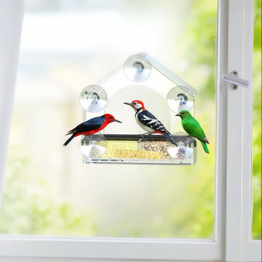 Vogelvoederbak voor Raam met Sterke Zuignappen 1