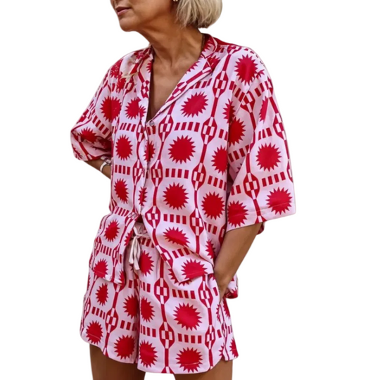 Vrouwen 2-Piece Zomer Outfit Luchtig Geometrisch 0