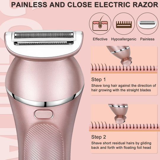 Vrouwen 3-in-1 Epilator Compact Scheerapparaat voor Gladde Huid en Bikinilijn 2