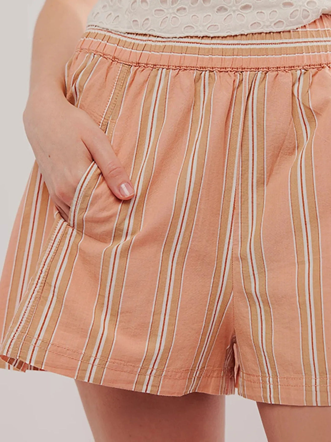 Vrouwen Hoge Taille Linnen Blend Zomer Shorts 4