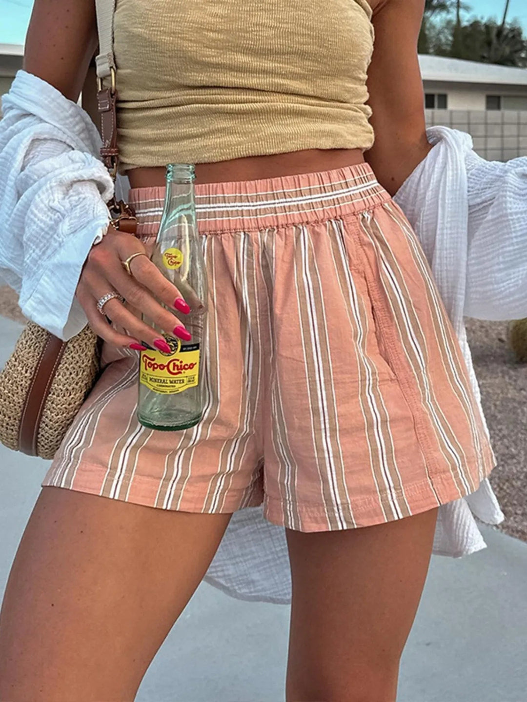 Vrouwen Hoge Taille Linnen Blend Zomer Shorts 6
