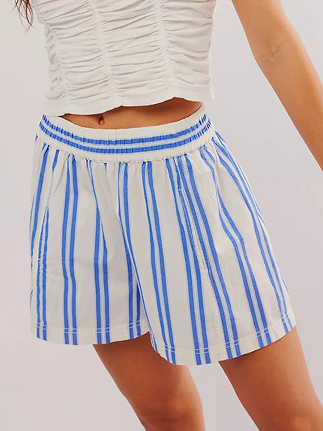 Vrouwen Hoge Taille Linnen Blend Zomer Shorts 9