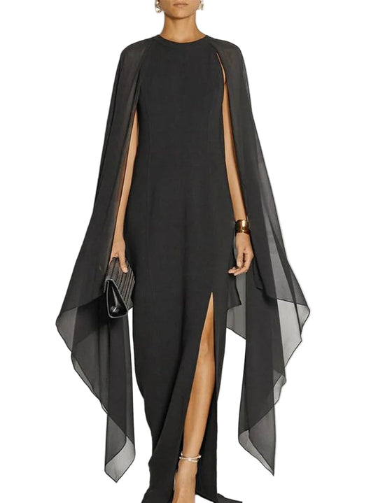 Vrouwen Maxi Jurk Met Dijsplitzoom 0