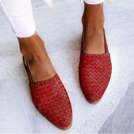 Vrouwen Sandalen Handgemaakt Woven Textiel Slip-Ons 4