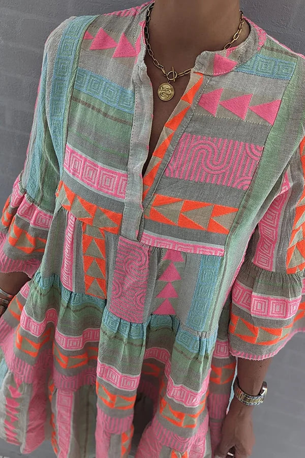 Vrouwen Vintage Jurk Klassiek Comfortabel 3