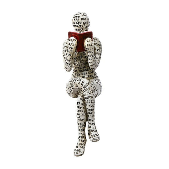 Vrouwenbeeld Ornament Lezend voor Thuisdecoratie 0