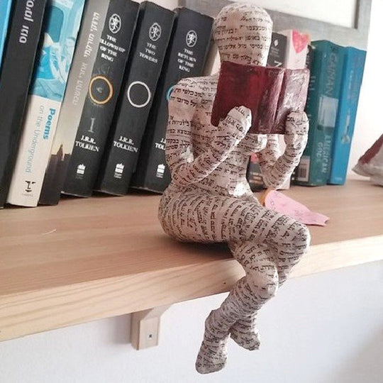 Vrouwenbeeld Ornament Lezend voor Thuisdecoratie 2