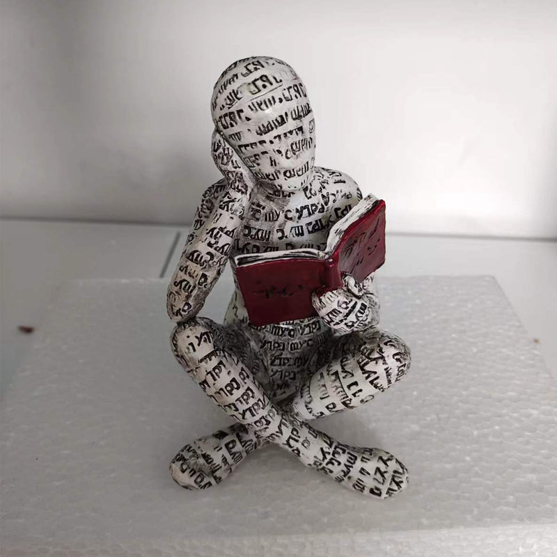 Vrouwenbeeld Ornament Lezend voor Thuisdecoratie 3