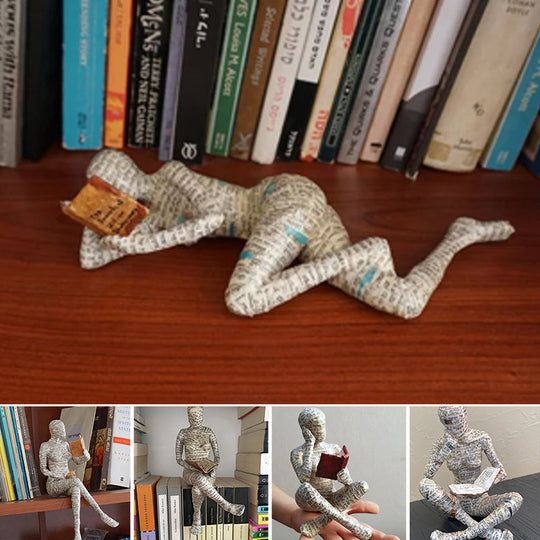 Vrouwenbeeld Ornament Lezend voor Thuisdecoratie 4