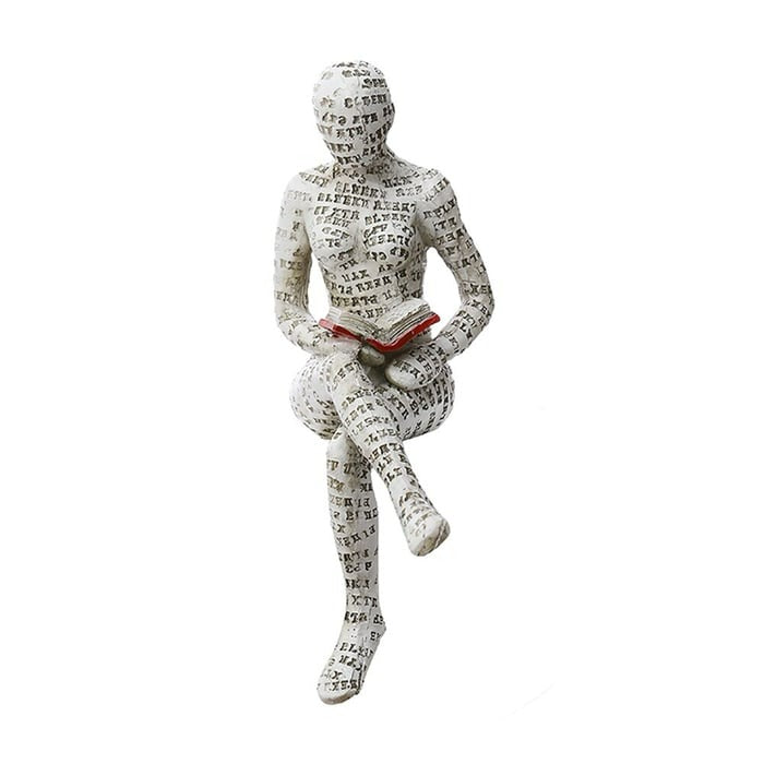 Vrouwenbeeld Ornament Lezend voor Thuisdecoratie 6