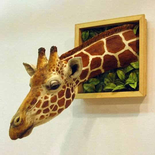 Wanddecoratie Giraffenkop 3D Sculptuur 1