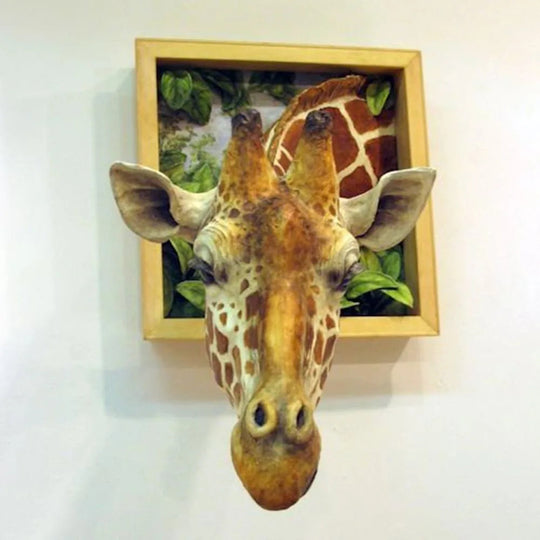 Wanddecoratie Giraffenkop 3D Sculptuur 6