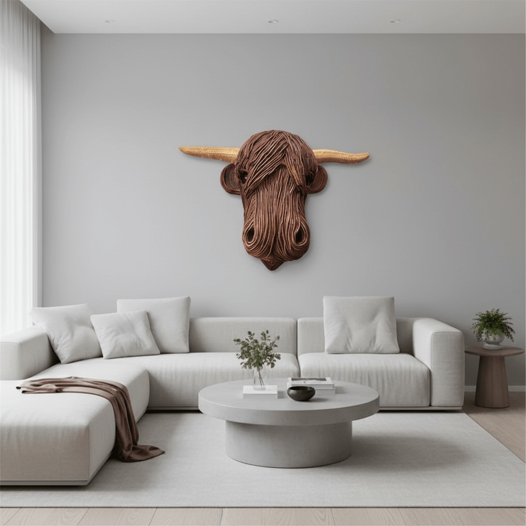 Wanddecoratie Koeienkop Rustiek Stijl 1
