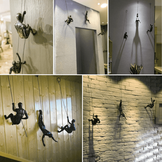 Wanddecoratie Set Klimmende Man Creatief 4