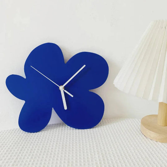 Wandklok Geometrisch Blauw Modern Design voor Minimalistisch Interieur 2