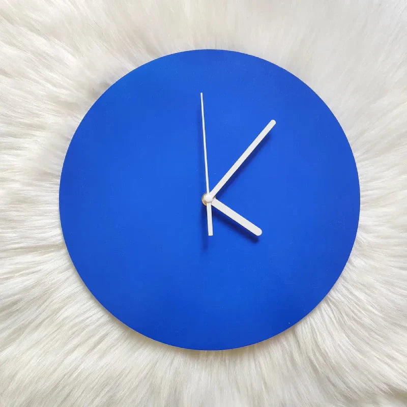 Wandklok Geometrisch Blauw Modern Design voor Minimalistisch Interieur 7