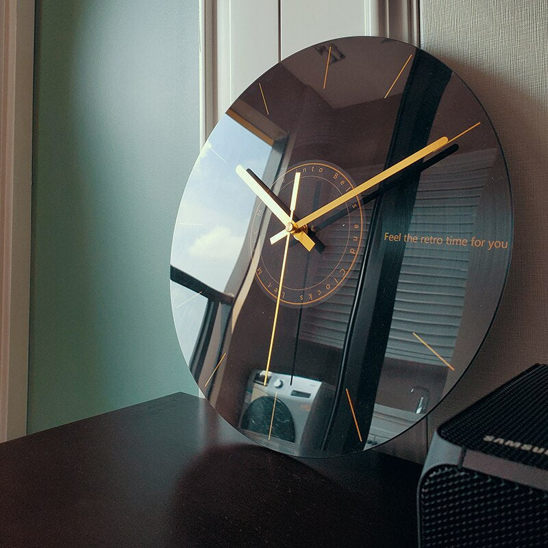 Wandklok Glas Modern Minimalistisch 0