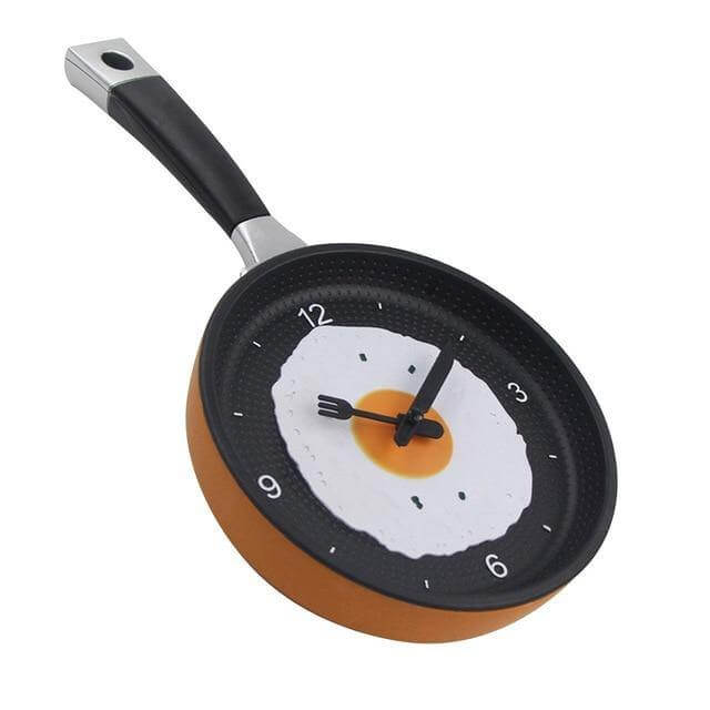 Wandklok Koekenpan Met Gebakken Ei Design 5