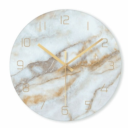 Wandklok Marmerstijl Tijdloos Design 1