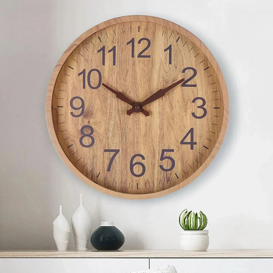 Wandklok Minimalistisch Houten Design voor Stijlvolle Interieurs 0