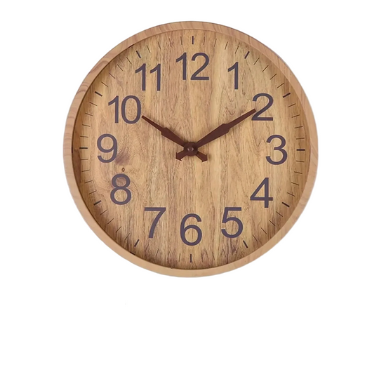 Wandklok Minimalistisch Houten Design voor Stijlvolle Interieurs