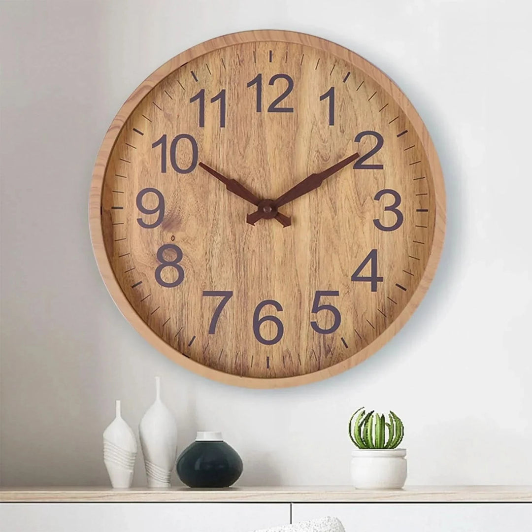 Wandklok Minimalistisch Houten Design voor Stijlvolle Interieurs 1