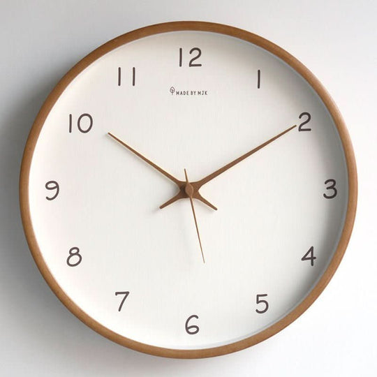 Wandklok van Hout met Stille Beweging 8