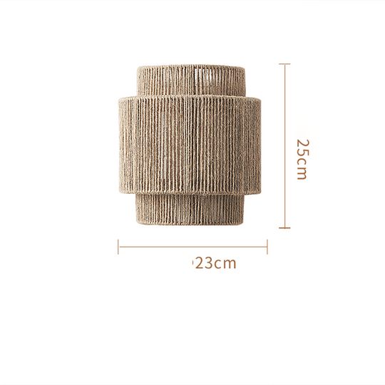 Wandlamp Boheemse Vintage Rotan 6