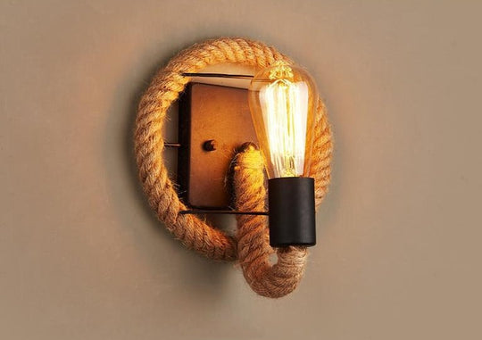 Wandlamp Vintage Touwstijl voor Binnen - Uniek Ontwerp voor Woonkamer en Slaapkamer 4