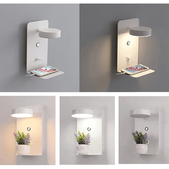 Wandlamp met Draaibare Kop en Oplaadstation 4