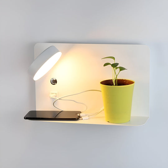 Wandlamp met USB-oplader en Schakelaar voor Slaapkamer 3