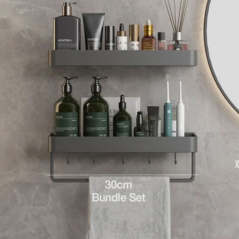 Wandplank voor Badkamer met Handdoekenrek en Boorvrije Installatie 11