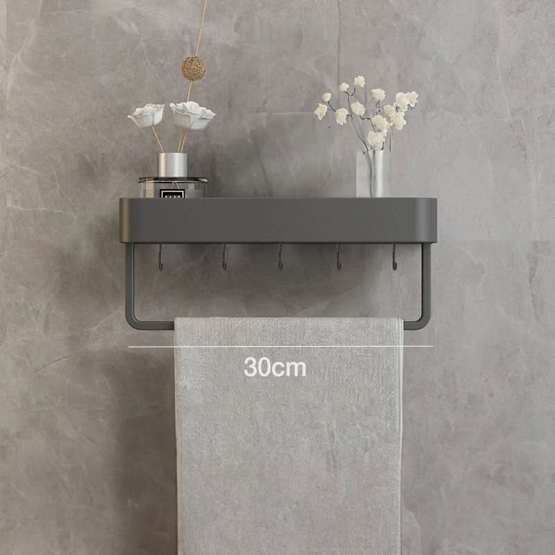 Wandplank voor Badkamer met Handdoekenrek en Boorvrije Installatie 6