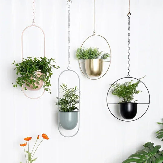 Wandplantenhanger Minimalistisch Met Verstelbare Ketting 1