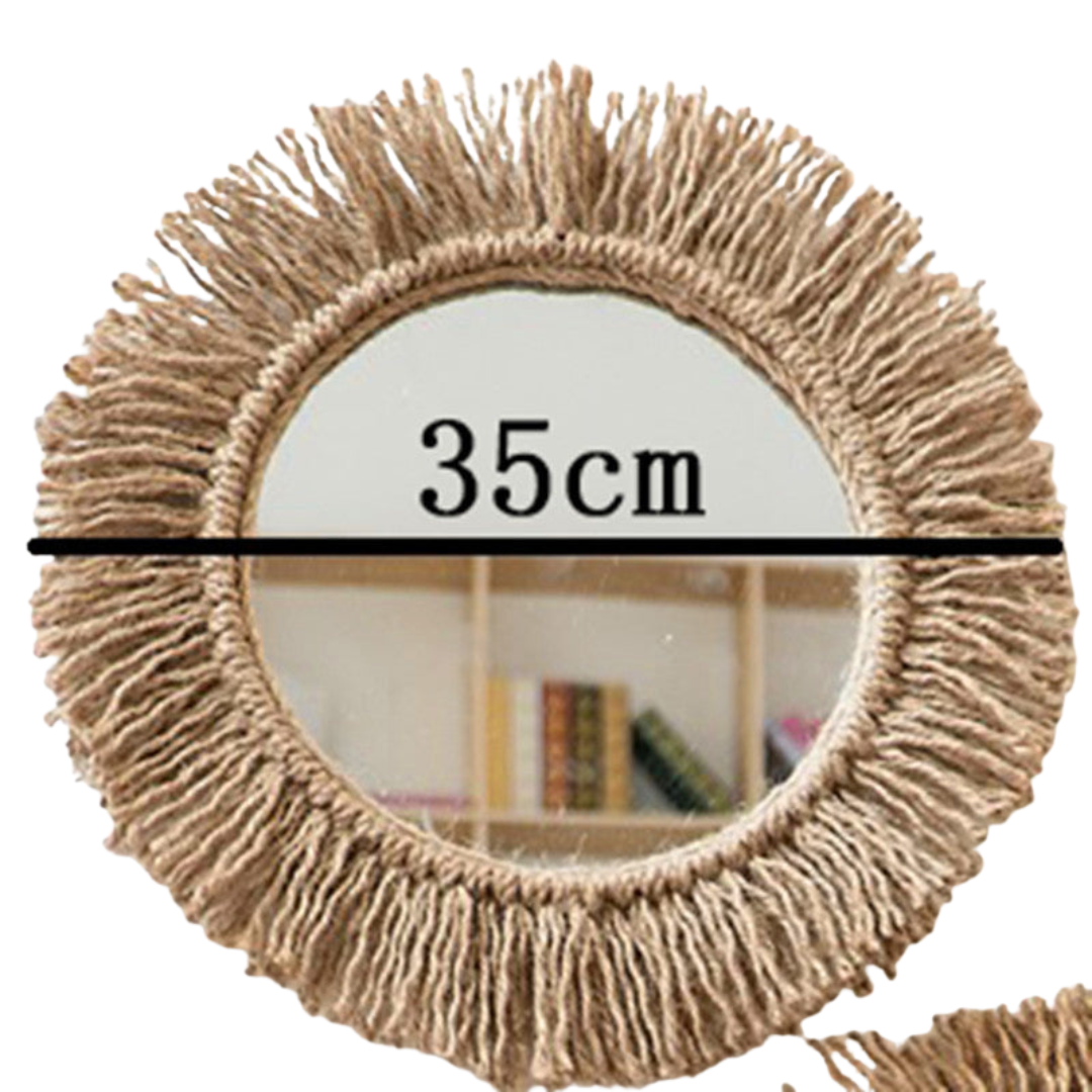 Wandspiegel Boho Stijl met Henneptouw