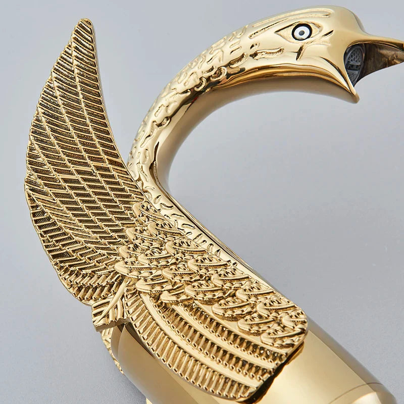 Wastafelkraan met Enkele Handgreep en Gouden Afwerking 4