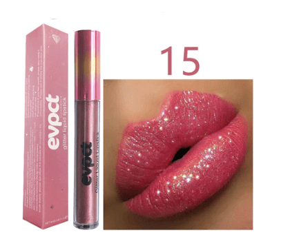 Waterdichte Glitter Lippenstift met Langdurige Glans 15