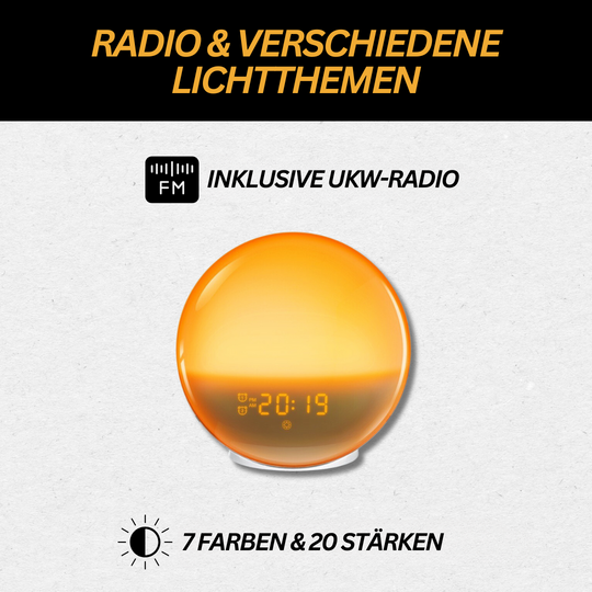 Wekker met Licht en Geluid voor Ontspannen Ochtenden 7